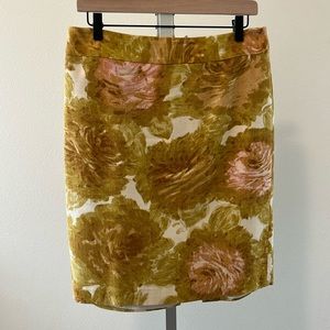 Muted floral skirt
